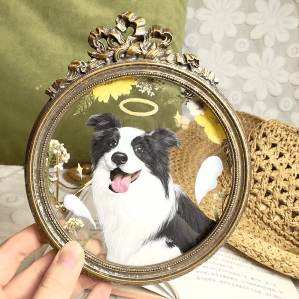 Custom Pet Glass Painting — Copper Frame — View 3